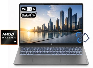 HP OmniBook 5 Touchscreen Laptop 16" IPS WUXGA, AMD Ryzen AI 7 445 (Beat Ultra 7 255U), Radeon 840M Graphics 16GB DDR5 RAM 1TB SSD Backlit KB Wi-Fi 6 BT 5.4 Webcam Copilot+ PC Windows 11 Home Grey HP OmniBook 5 Touchscreen Laptop 16" IPS WUXGA, AMD Ryzen AI 7 445 (Beat Ultra 7 255U), Radeon 840M Graphics 16GB DDR5 RAM 1TB SSD Backlit KB Wi-Fi 6 BT 5.4 Webcam Copilot+ PC Windows 11 Home Grey
