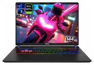 MSI Vector 16 HX AI 16" 144Hz FHD+ Gaming NVIDIA GeForce RTX 5070 Ti 12G GDDR7 Intel Core Ultra 7 255HX 32GB DDR5 RAM 2TB SSD RGB Backlit Wi-Fi 6E Bluetooth 5.3 Thunderbolt 5 HDMI 2.1 Win 11 Home Gray MSI Vector 16 HX AI 16" 144Hz FHD+ Gaming NVIDIA GeForce RTX 5070 Ti 12G GDDR7 Intel Core Ultra 7 255HX 32GB DDR5 RAM 2TB SSD RGB Backlit Wi-Fi 6E Bluetooth 5.3 Thunderbolt 5 HDMI 2.1 Win 11 Home Gray