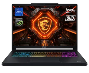MSI Crosshair 16" QHD+ 2560 x 1600 240Hz Gaming Laptop NVIDIA GeForce RTX 5070 Intel core i9-14900HX 32GB DDR5 RAM 2TB SSD RGB Backlit KB Wi-Fi 6E BT 5.4 HDMI 2.1 RJ-45 Copilot Windows 11 Home Black MSI Crosshair 16" QHD+ 2560 x 1600 240Hz Gaming Laptop NVIDIA GeForce RTX 5070 Intel core i9-14900HX 32GB DDR5 RAM 2TB SSD RGB Backlit KB Wi-Fi 6E BT 5.4 HDMI 2.1 RJ-45 Copilot Windows 11 Home Black