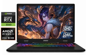 MSI Crosshair A16 HX 16" QHD+ 240Hz Gaming Laptop AMD Ryzen 9 8940HX (Beats i9-14900HX) NVIDIA GeForce RTX 5060 32GB DDR5 RAM 1TB SSD RGB Backlit Wi-Fi 6E BT 5.3 Webcam HDMI 2.1 Windows 11 Home Gray MSI Crosshair A16 HX 16" QHD+ 240Hz Gaming Laptop AMD Ryzen 9 8940HX (Beats i9-14900HX) NVIDIA GeForce RTX 5060 32GB DDR5 RAM 1TB SSD RGB Backlit Wi-Fi 6E BT 5.3 Webcam HDMI 2.1 Windows 11 Home Gray
