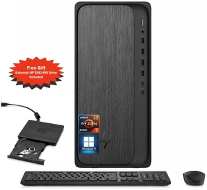 HP OmniDesk Business Desktop AMD Ryzen 5 8500G (Beats Core Ultra 5 225) AMD Radeon 740M 16GB DDR5 RAM 1TB SSD Wi-Fi 6 BT 5.4 HDMI DP 1.4 Copilot+PC Wireless KB and Mouse Windows 11 Home Gray Wood HP OmniDesk Business Desktop AMD Ryzen 5 8500G (Beats Core Ultra 5 225) AMD Radeon 740M 16GB DDR5 RAM 1TB SSD Wi-Fi 6 BT 5.4 HDMI DP 1.4 Copilot+PC Wireless KB and Mouse Windows 11 Home Gray Wood