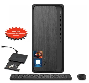 HP OmniDesk Business Desktop AMD Ryzen 5 8500G (Beats Core Ultra 5 225) AMD Radeon 740M 16GB DDR5 RAM 1TB SSD Wi-Fi 6 BT 5.4 HDMI DP 1.4 Copilot+PC Wireless KB and Mouse Windows 11 Home Gray Wood HP OmniDesk Business Desktop AMD Ryzen 5 8500G (Beats Core Ultra 5 225) AMD Radeon 740M 16GB DDR5 RAM 1TB SSD Wi-Fi 6 BT 5.4 HDMI DP 1.4 Copilot+PC Wireless KB and Mouse Windows 11 Home Gray Wood