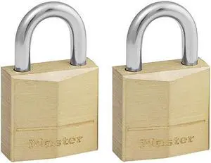 Master Lock - Solid Brass 20mm Padlock 3-Pin - Keyed Alike x 2
