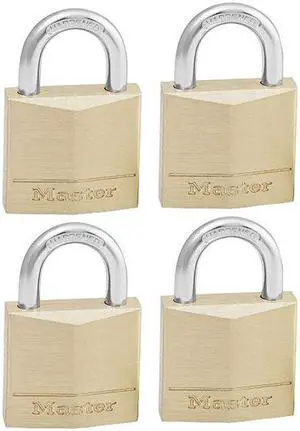 Master Lock - Solid Brass 30mm Padlock 4-Pin - Keyed Alike x 4