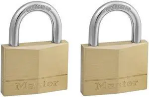 Master Lock - Solid Brass 50mm Padlock 5-Pin - Keyed Alike x 2