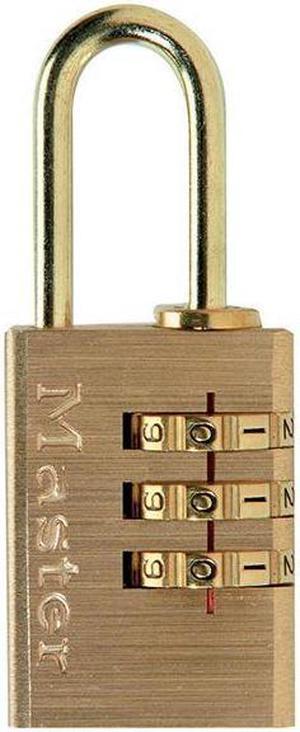 Master Lock - Brass Finish 20mm 3-Digit Combination Padlock