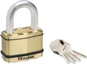 Master Lock - Excell Brass Finish 64mm Padlock 5-Pin - 38mm Shackle