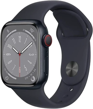 Apple Watch Series 8 (GPS + Cellular, 41MM) - Midnight Aluminum Case with Midnight Sport Band - M/L Apple Watch Series 8 (GPS + Cellular, 41MM) - Midnight Aluminum Case with Midnight Sport Band - M/L