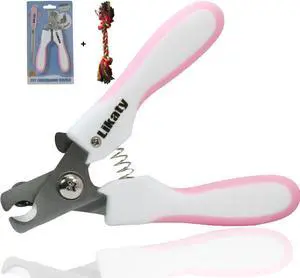 Dog Nail Clippers, Likaty Professional Pet Nail Clipper & Trimmers with Safety Guard and Nail File to Avoid Over Cutting for Small Large Dogs Cats Paw L