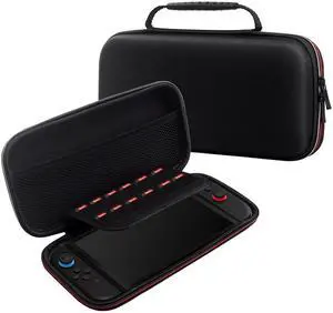 Nylon Carry Case for Nintendo Switch 2,Protective Hard Portable Travel Carry Case Shell Pouch with Pockets for Accessories and Games,Black