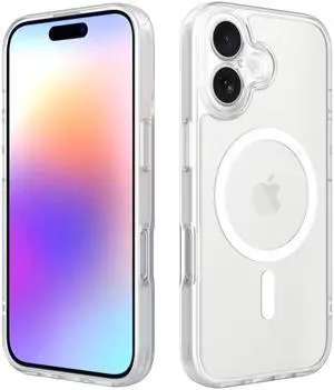Case for iPhone 17,Full Covered Camera Protection Magnetic Shockproof Slim Case Drop Proof Durable Protective Cover - Clear