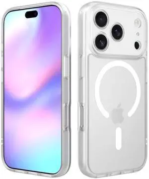 Case for iPhone 17 Pro,Full Covered Camera Protection Magnetic Shockproof Slim Case Drop Proof Durable Protective Cover Clear