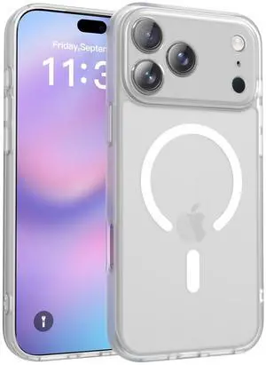 Case for iPhone 17 Pro Max,Full Covered Camera Protection Magnetic Shockproof Slim Case Drop Proof Durable Protective Cover - Clear