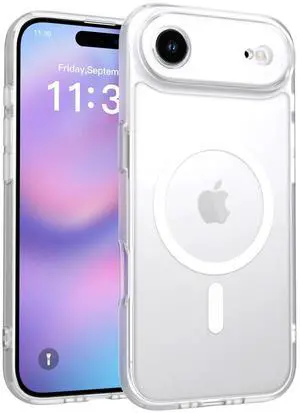 Case for iPhone 17 Air,Full Covered Camera Protection Magnetic Shockproof Slim Case Drop Proof Durable Protective Cover - Clear