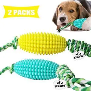 Dog Chew Toys for Aggressive Chewers, Likaty Indestructible Rope Dog Toy Puppy Chew Teething Toys for Large Medium Small Dogs,Yellow&Blue Dog Chew Toys for Aggressive Chewers, Likaty Indestructible Rope Dog Toy Puppy Chew Teething Toys for Large Medium Small Dogs,Yellow&Blue