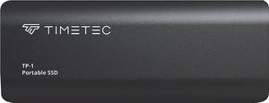 Timetec 1TB Portable External SSD USB3.2 Gen2 Type C Up to 550MB/s Ultra-Light Aluminum Mini External Solid State Drive with USB C to A Cable/USB A to C Adapter for Desktops/Laptop/Mac/Mobile - Black