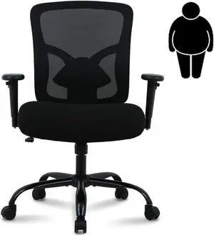 Big and Tall Office Chair Heavy Duty Computer Chair 400LBS Desk Chair,with Lumbar Support Ergonomic High Back Task Rolling Swivel Mesh Chair,Black, Welcome to consult