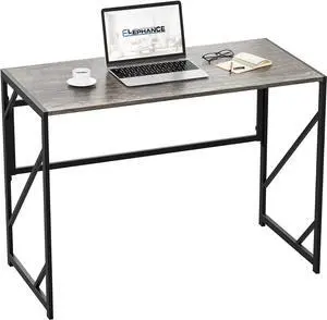 Elephance Folding Desk Writing Computer Desk for Home Office, No-Assembly Study Office Desk Foldable Table for Small Spaces