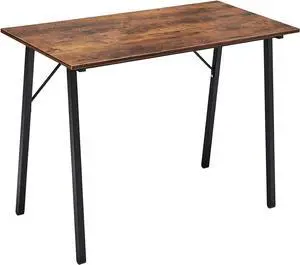 Coavas Computer Desk 40 Small Student School Writing Desk, Easy Assembly Study Writing Table Home Office Desk Modern Simple Style PC Desk for Small Space, Study Kids Black Desk, Metal Frame