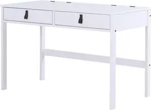 memomad Bali Home Office Desk with Drawers (Off White, 47" Width)