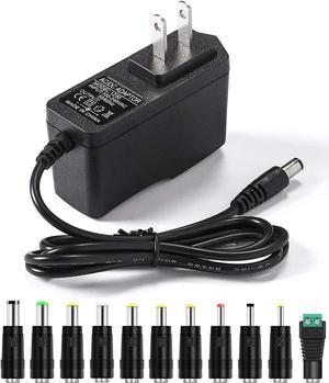 12V 1A Power Supply AC Adapter Charger [12 Volts 1 Amps Regulated Switching Power] with 11 Interchangeable DC Plug for 200mA 300mA 350mA 400mA 500mA 600mA 700mA 800mA 850mA 900mA 1000mA Equipment