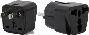 Peru Travel Adapter Plug for USAUniversal to South America Type A  E CF AC Power Plugs Pack of 2