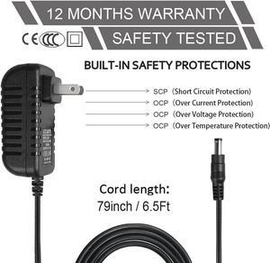 DC 5V 2A Power Cord AC Adapter w/ 9 Plug Tips for LED Monitor USB Hub TV Box Tablet Camera Speaker Webcam Router and More 5V Electronics