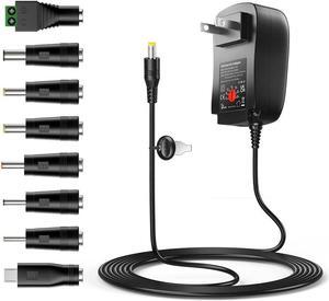 41W Universal 6V 9V 12V 15V 18V 20V 24V AC DC Adapter Power Supply for Household Electronics Router Smart Phone Mp3 Tablets CCTV Cameras - Max. Amps 1.5A 1500mA