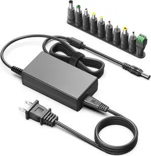 HKY 15V 60W Universal AC/DC Adapter Switching Power Supply with 10 Selectable Adapter Tips, AC to DC 15V 4A (15V 3.5A,15V 3A,15V 2A,15V 2.5A Compatible) Power Cord Cable Wall Plug Charger