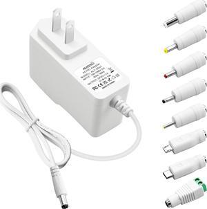 5V 1A Power Supply 5W 4.92Ft Cord Universal AC Adapter 100-240V 50-60Hz to DC 5 Volt Replacement Power Cord with 8 Tips 5.5x2.5mm 5.5x2.1mm 4.0x1.7mm 3.5x1.35mm 3.0x1.1mm Micro-USB Type-C