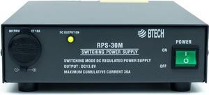 RPS-30M 30 Amp Compact Regulated Bench Power Supply - 13.8V AC-to-DC Converter with Screw Terminals & Cigarette Plug Output