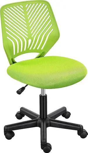 Topeakmart Office Desk Chair Armless Swivel Computer Chair Low-Back Task Chair with Lumbar Support & Height Adjustable Study Chair, Green