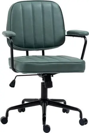 Vinsetto Home Office Chair, Microfiber Computer Desk Chair with Swivel Wheels, Adjustable Height, and Tilt Function, Green