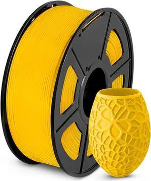 SUNLU PLA 3D Printer Filament PLA Filament 1.75mm, Neatly Wound PLA 3D Printing Filament 1.75mm, Dimensional Accuracy +/- 0.02 mm, Fit Most FDM 3D Printers, 1kg Spool (2.2lbs), PLA Pure Yellow