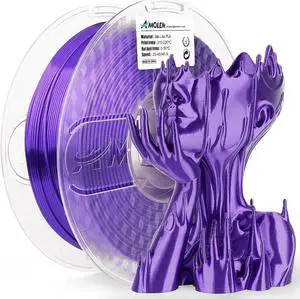 AMOLEN Silk PLA 3D Printer Filament, Shiny Silk Purple PLA Filament 1.75mm, 3D Printing PLA Filament for Most FDM 3D Printer, 1kg Spool(2.2lbs), Welcome to consult