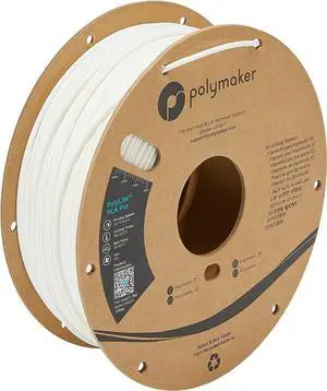 Polymaker PLA PRO Filament 2.85mm 1kg, Tough & High Rigidity White 3D Printing Filament, PolyLite PLA PRO 3D Printer Filament 2.85mm, Print with Most 3D Printers