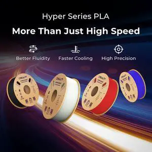 Creality PLA Filament 1.75mm for K1 Max, 3D Printer Filament PLA Designed for High Speed 30-600mm/s, 1kg(2.2lbs)/Spool Hyper PLA Filament, Dimensional Accuracy ± 0.03 mm, Fits for 3D Printer (Black)