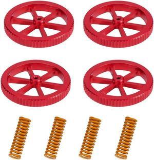 Comgrow Creality 4Pcs Metal Leveling Nuts and Springs Upgraded Set for Ender 3/3 Pro/3 V2/Ender 3 Neo/Ender 3 V2 Neo/Ender 3 S1/Ender 3 S1 Pro Ender 5 Plus/CR 10 Series 3D Printer Bed Staying Level