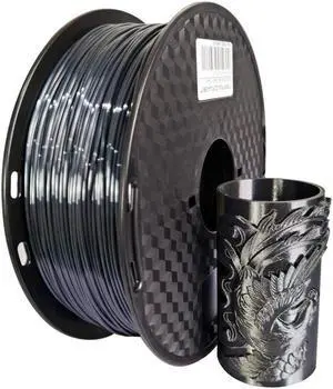 CC3D Silk Black PLA Filament 1.75mm 1KG 3D Printing Filament Silky Black Gloss Shiny Metallic PLA Black 3D Printer Material FDM 3D Printer CC3D Silk Black PLA Filament 1.75mm 1KG 3D Printing Filament Silky Black Gloss Shiny Metallic PLA Black 3D Printer Material FDM 3D Printer