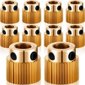 Extruder Wheel 3D Printer Parts Drive 40 Teeth Gear Brass Extruder Wheel Gear Compatible with CR-10, CR-10S, S4, S5, Ender 3, Ender 3 Pro (10), Welcome to consult