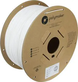 Polymaker Matte PLA Filament Matte Cotton White 1.75mm 3kg 3D Printing Filament, PolyTerra 3D Printer PLA Filament
