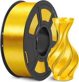 SUNLU 3D Printer Silk Filament,Shiny Silk PLA Filament 1.75mm, Smooth Silky Surface, Great Easy to Print for 3D Printers, Dimensional Accuracy +/- 0.02mm, Silk Light Gold 1KG SUNLU 3D Printer Silk Filament,Shiny Silk PLA Filament 1.75mm, Smooth Silky Surface, Great Easy to Print for 3D Printers, Dimensional Accuracy +/- 0.02mm, Silk Light Gold 1KG