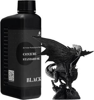 1kg 3D Printing Resin Conjure Standard Resin, 405nm Standard UV Light Curing Photopolymer Fast Curing Resin for LCD/DLP/MSLA 3D Printer,Near-Expiry Resin - Limited Stock (Black, 1kg)