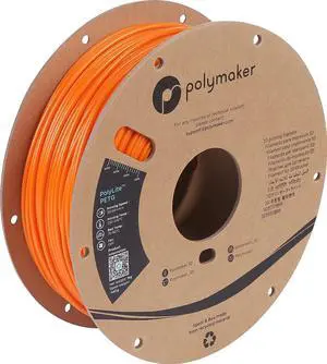 Polymaker 2.85mm(3mm) PETG Filament 1kg Strong PETG Orange Filament, PolyLite PETG 2.85mm Orange 3D Printer Filament, Print with 2.85mm Openning 3D Printers Only
