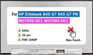 NUOLAISUN LCD Screen Replacement N140HCA-E5C for HP Elitebook 840 G7 845 G7 PN M07092-001 M07093-001 Non-Touch Matte Display Panel 14" FHD 1080P 30 pin 60Hz