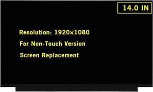 NUOLAISUN 14.0" Screen Replacement for Lenovo ThinkPad T14 P14s Gen 1 2 FHD 1920x1080 LCD LED Display 400nits Non-Touch 01YN154 01YN155
