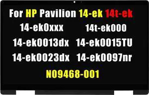 Screen Replacement for HP Pavilion x360 14-ek 14-ek0023dx 14-ek0015TU 14-ek1006nk 14-ek0097nr 14-ek0013dx 14-ek0033dx N09468-001 LCD LED Touch Screen Display Panel FHD 1920x1080