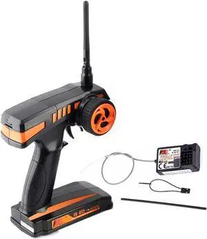 Flysky FS-GT2 RC Transmitter with FS-GR3E Receiver, 2.4GHz 2 Channels Radio Controller and 3 Channels Receiver for RC Car Boat Flysky FS-GT2 RC Transmitter with FS-GR3E Receiver, 2.4GHz 2 Channels Radio Controller and 3 Channels Receiver for RC Car Boat