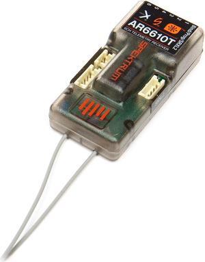 Spektrum AR6610T DSMX 6-Channel Telemetry Receiver, SPMAR6610T Small