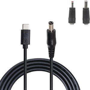 USB-C to DC 12V Power Cable - 12 Volt USB-PD to DC 5.5 x 2.1mm (Max 36W 12V3A) Type-C Male to DC 12V Power Cable for Router CCTV Other 12V Devices